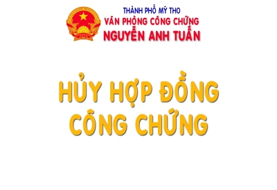 Hủy hợp đồng công chứng