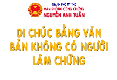 Di chúc bằng văn bản không có người làm chứng
